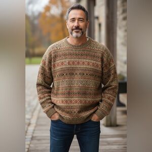 Vintage L.L.Bean Fair Isle Wool Crewneck Sweater